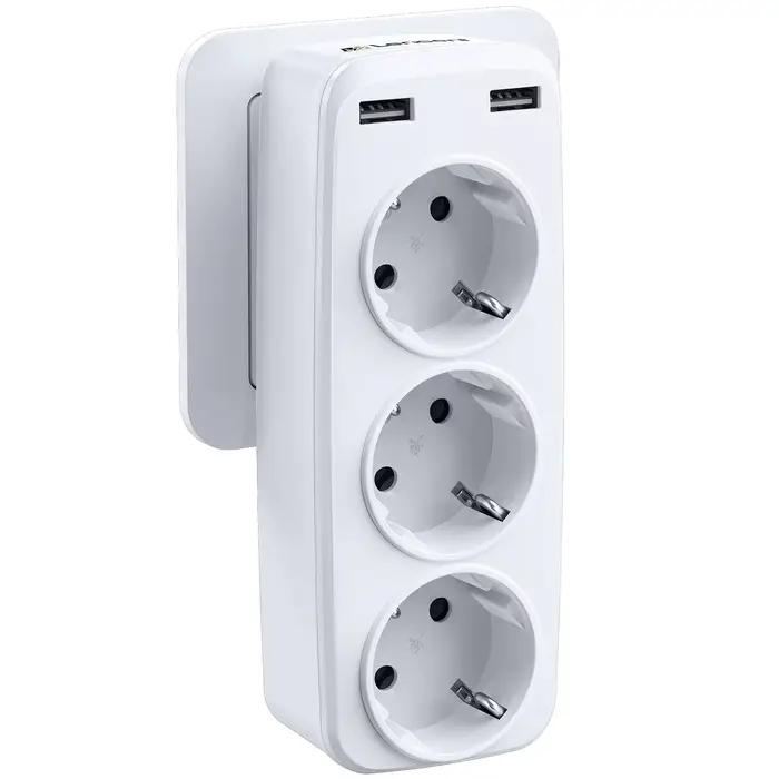 LENCENT prises USB dés sans prise de câble adaptateur de prise ue prise Multiple extension de prise