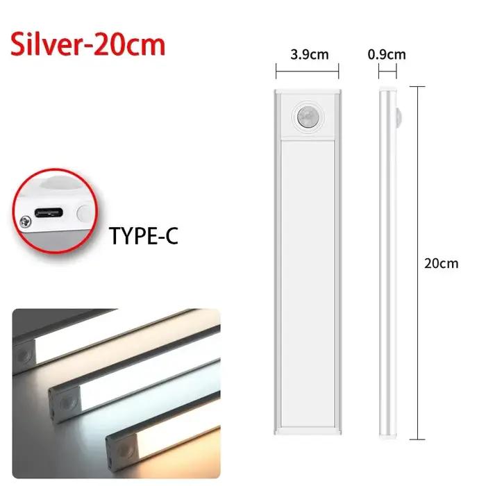 LED capteur de mouvement lumière veilleuse sans fil USB sous armoire lumière pour armoires de cuisin