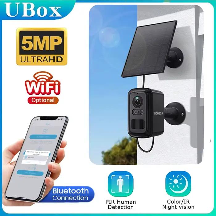 INQMEGA 5MP Mini caméra solaire 4G Surveillance extérieure Camouflage couleur WiFi caméra de sécurit