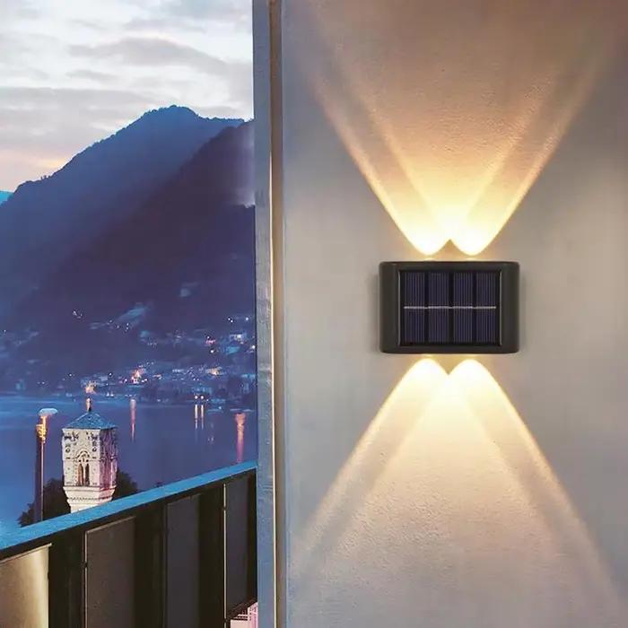 Applique Murale Solaire à 10LED pour l'Extérieur, Imperméable, Haut et Bas, Éclairage Shoous, Décora
