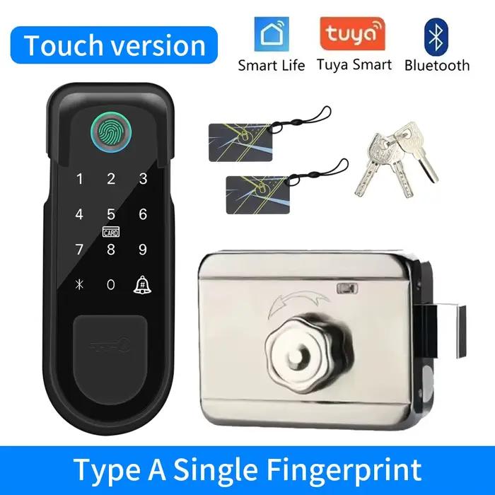 Serrure de porte connectée à empreinte digitale compatible Tuya App, Bluetooth, entrée sans clé, dév