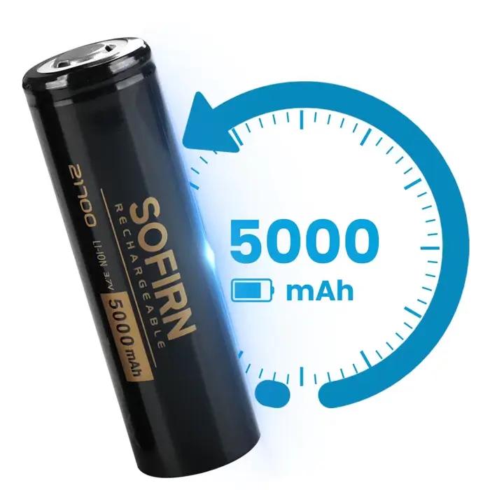 Sofirn 21700 ou 18350 ou 18650 batterie pré-chargée 3.7 V Li-ion piles rechargeables pour lampe de p