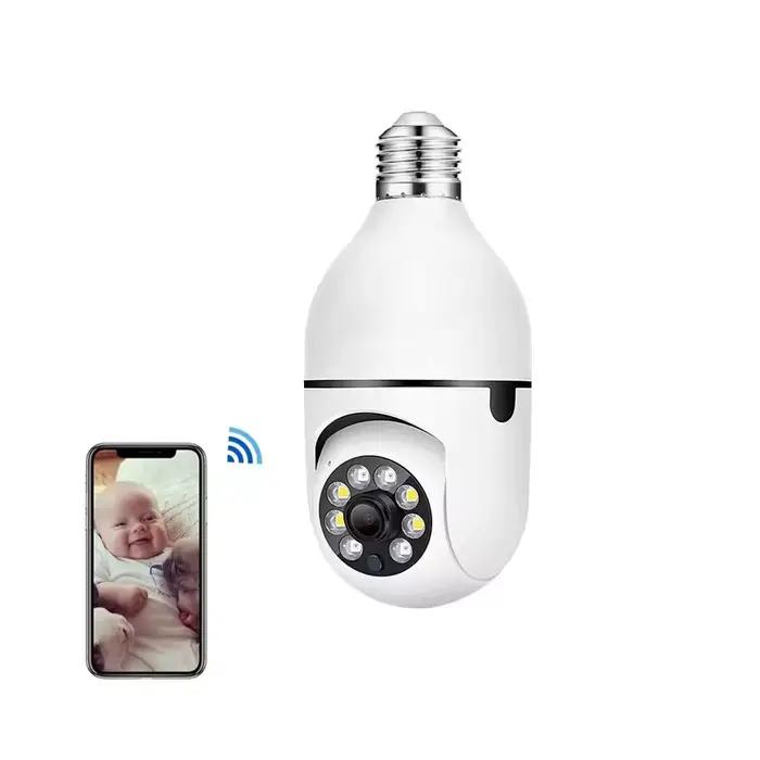 Caméra de Surveillance E27 couleur Vision nocturne suivi humain automatique Zoom moniteur de sécurit