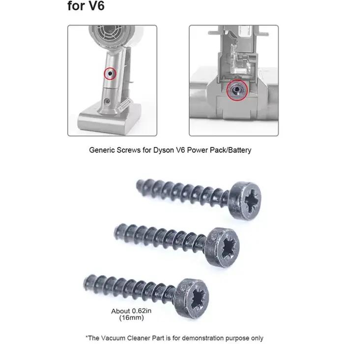 Jeu de 15 vis pour aspirateur Dyson sans fil, bloc d'alimentation, batterie, V6, V7, V8, V10, V11