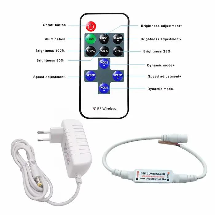 Mini Spot LED 12V Downlights Dimmable 1W plafonnier ensemble télécommande 15mm encastré noir argent