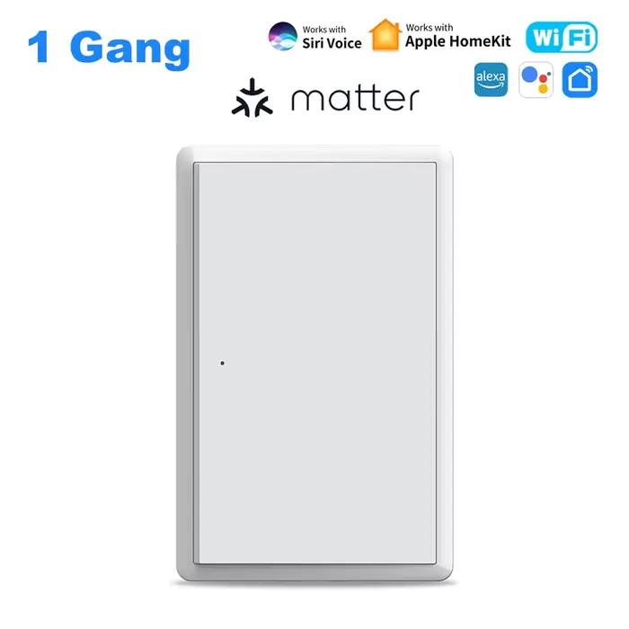 Manhot Matter-Joli d'éclairage mural intelligent WiFi, 1 gang, 2 gangs, 3 gangs, 4 gangs, fil Melon