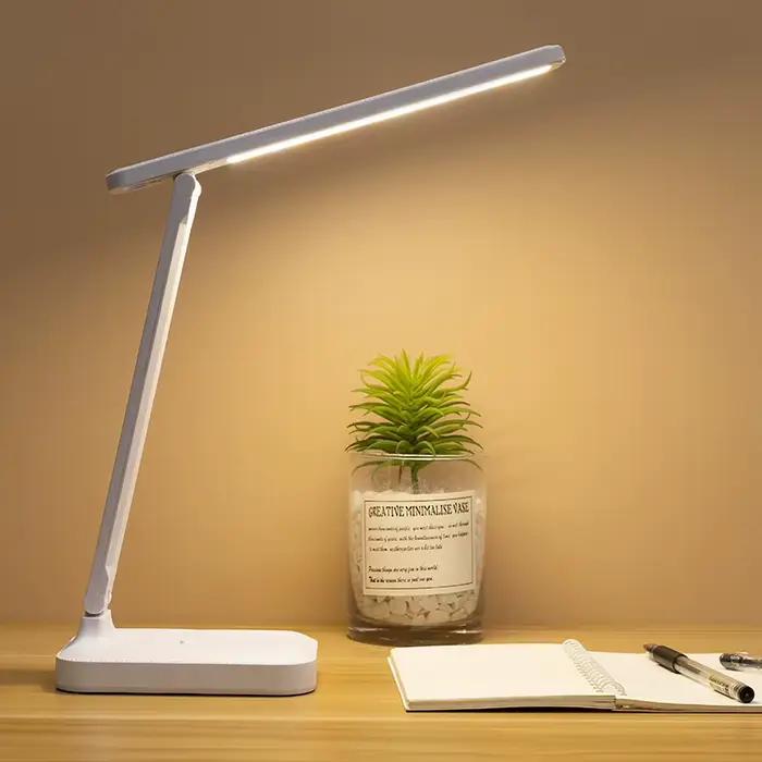 Protection des yeux tactile USB Charge 3 couleurs réglable tactile pliable lampe de bureau veilleuse