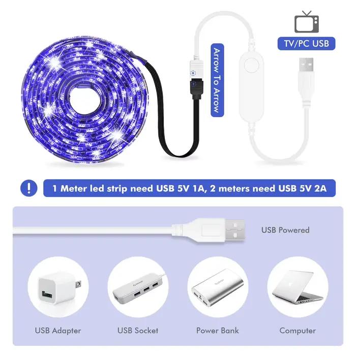 Tuya Smart Life APP 5V-24V WiFi 3 broches 4 broches RGB LED bande lumineuse télécommande sans fil ma