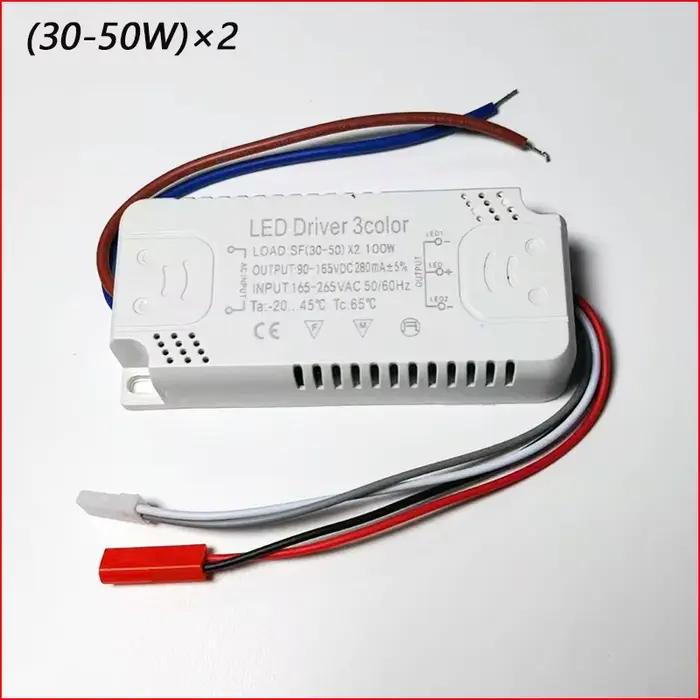 Driver LED 3 couleurs 40-60W×2/60-80W×2 pour bande LED à courant constant, entrée d'alimentation AC1