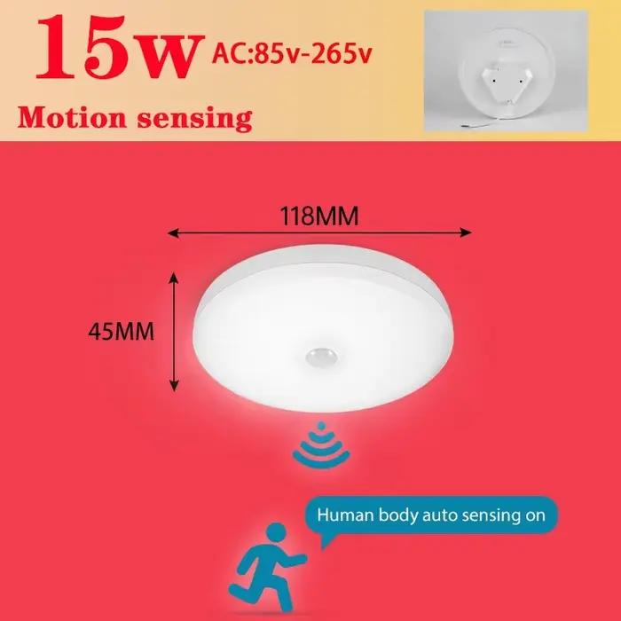 Capteur de mouvement plafonnier moderne capteur intelligent lampe à LED lampe de détection infraroug