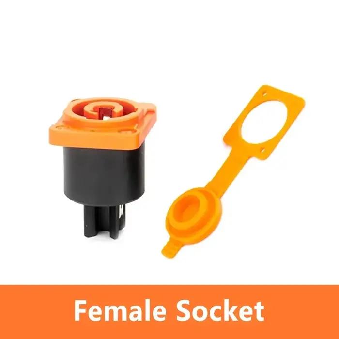 Prise de courant Orange étanche IP65, prise d'aviation 20A, connecteur Powercon à 3 broches pour fai