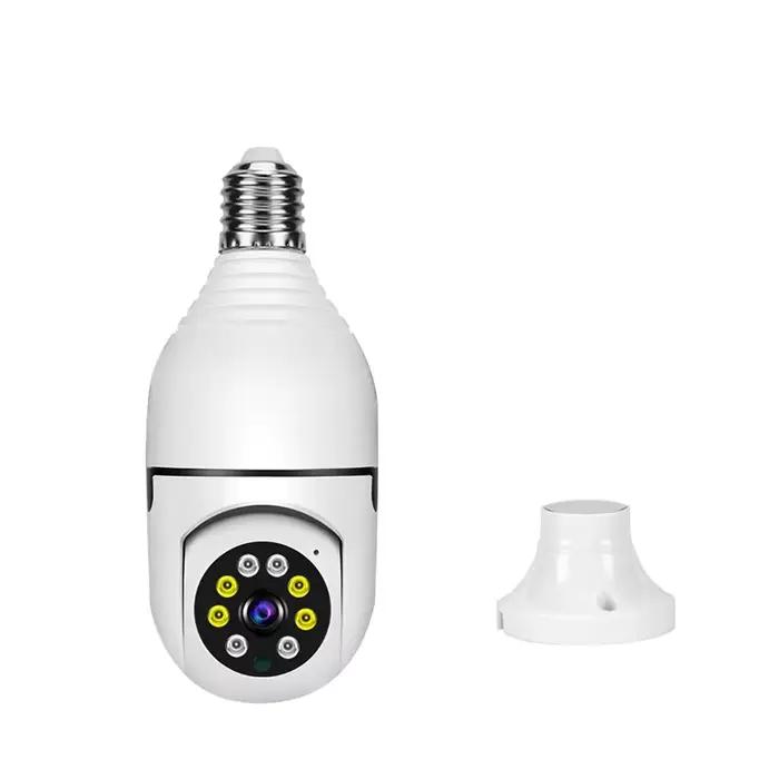 Caméra ampoule 360° ° Caméra IP pivotante 1080p, étanche, zoom nocturne, pour l'extérieur