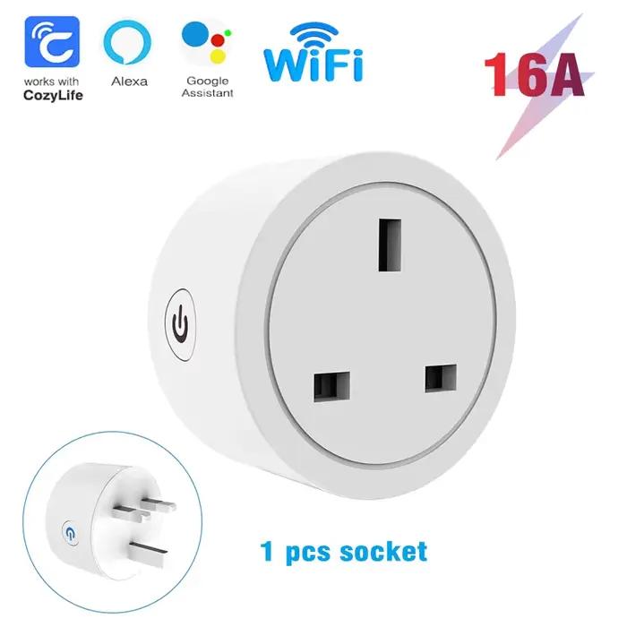 Prise intelligente HomeKit UK 110V/220V, compatible avec les appareils intelligents Google, prend en