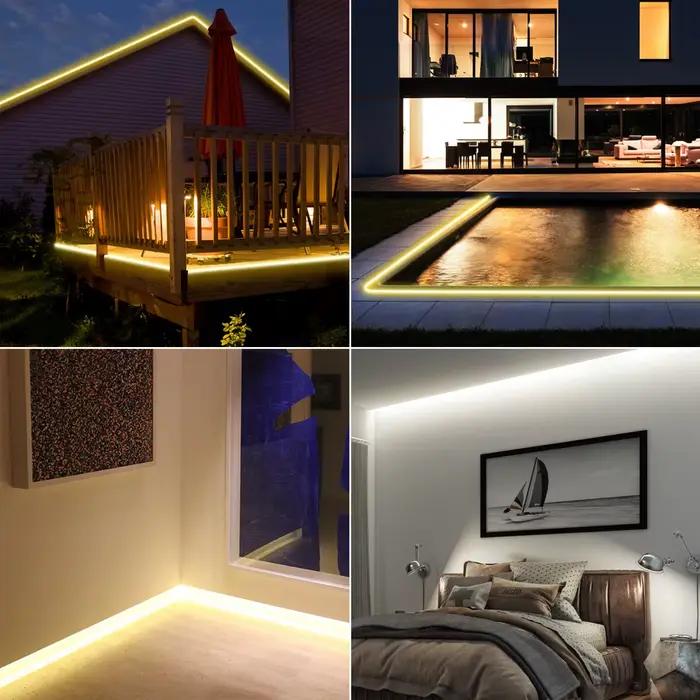 Bande lumineuse LED COB Super brillante, 220V, 110V, 288 diodes/m, lampe de cuisine Flexible, RA90,