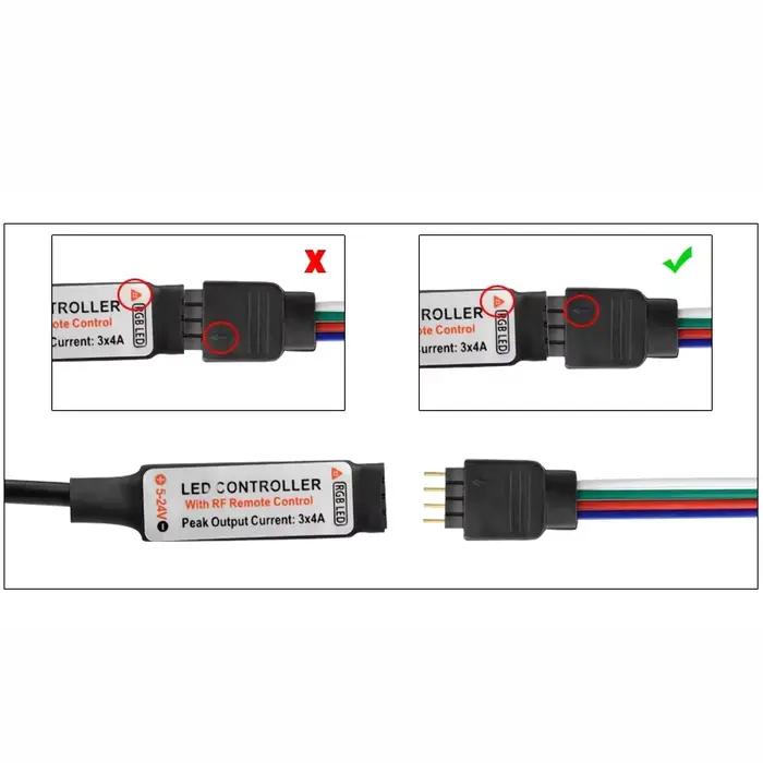 Bande LED RGB contrôleur Mini 3 24 44 touches connecteur USB télécommande IR variateur pour 5050 283