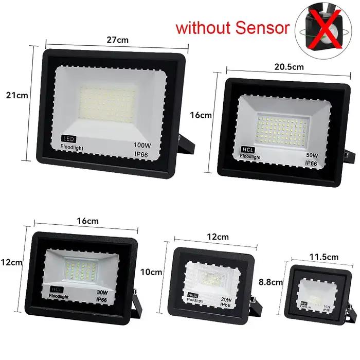 LED PIR capteur de mouvement projecteur extérieur applique murale lumière blanche 100W 50W 30W 20W 1