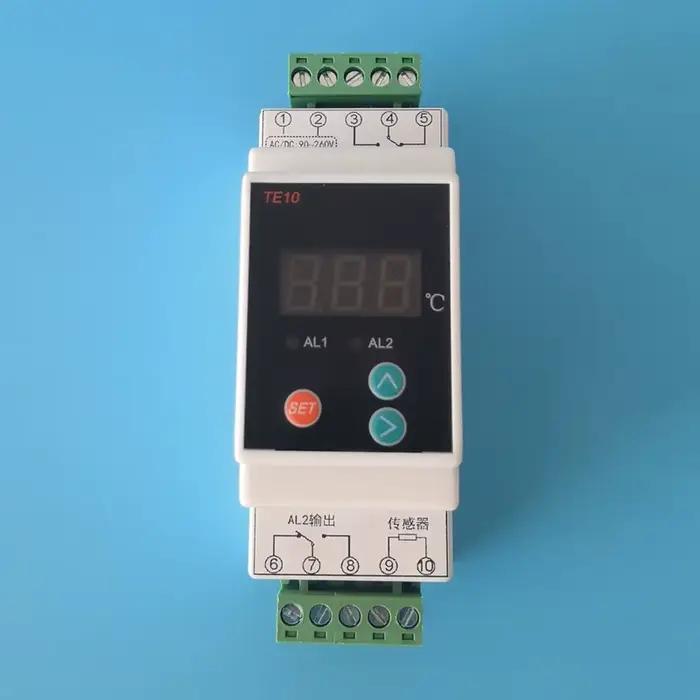 AC90~260V -40~110 ℃ Thermostat sur Rail Din avec capteur, sortie relais bidirectionnelle, contrôle