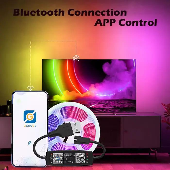 WS2812B contrôleur Bluetooth musique APP contrôle pour Pixel LED bande lumineuse SK6812 WS2811 WS281
