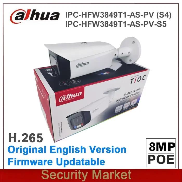 Dahua IPC-HFW3849T1-AS-PV (S4) et IPC-HFW3849T1-AS-PV-S5 8MP actif POE balle à focale fixe caméra IP