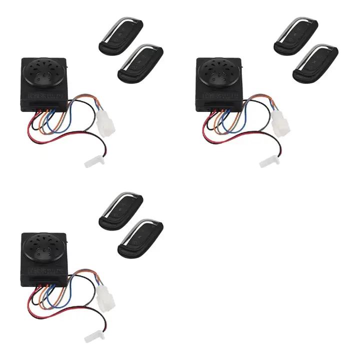 Système d'alarme pour scooter électrique ABUO-3X 36V-72V, double télécommande, accessoires de sécuri