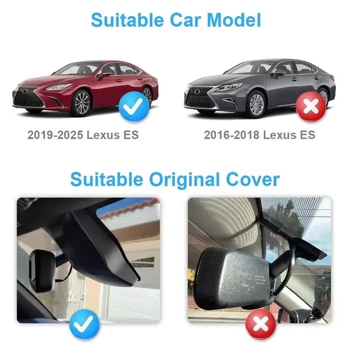Caméra de tableau de bord Fitcamx 4K pour Lexus IS/ES/GS (2016-2025), caméra DVR de voiture sans fil