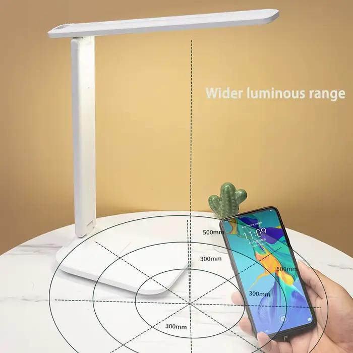 Lampe de Table LED 6000mAh, rechargeable par USB/prise continue, lampe de bureau à intensité variabl