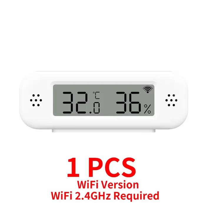 Tuya WiFi Mini température humidité pour maison intelligente thermomètre hygromètre APP alarme à dis
