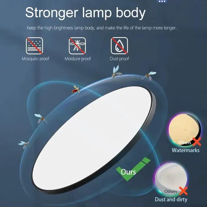 Plafonnier Led intelligent 36W 50W plafonniers Led modernes à intensité variable avec télécommande A