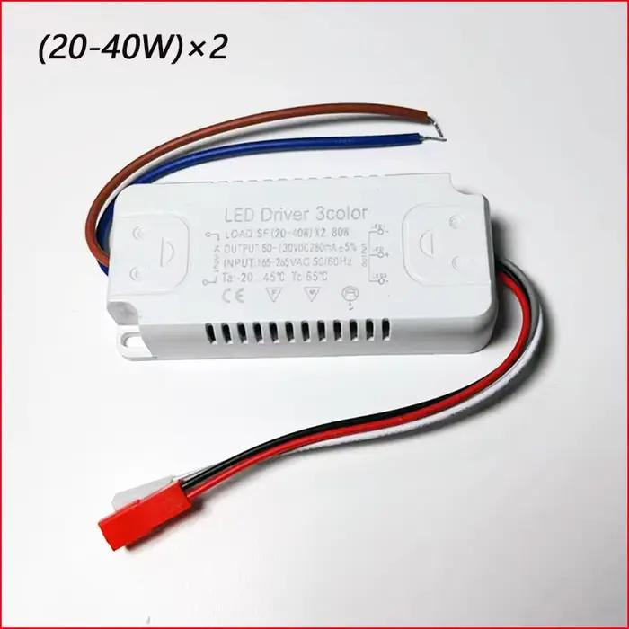 Driver LED 3 couleurs 40-60W×2/60-80W×2 pour bande LED à courant constant, entrée d'alimentation AC1