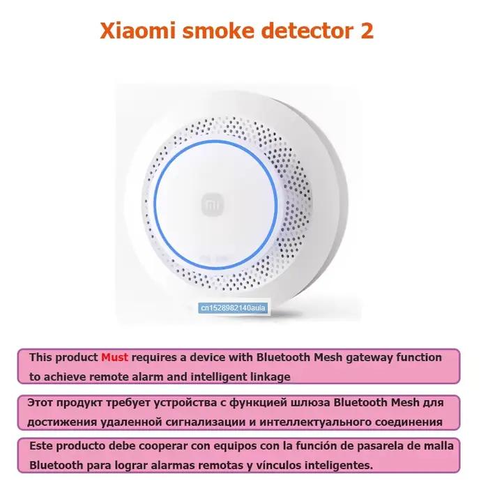 Détecteur de fumée intelligent Xiaomi Original 2 Bluetooth 5.2, alarme incendie, alerte sonore, sécu