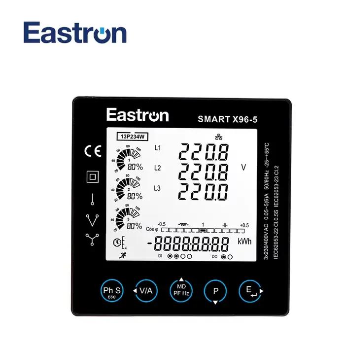 Le mètre multifonctionnel d'énergie de panneau triphasé de X96-5J intelligent avec Modbus, Ghent kWh