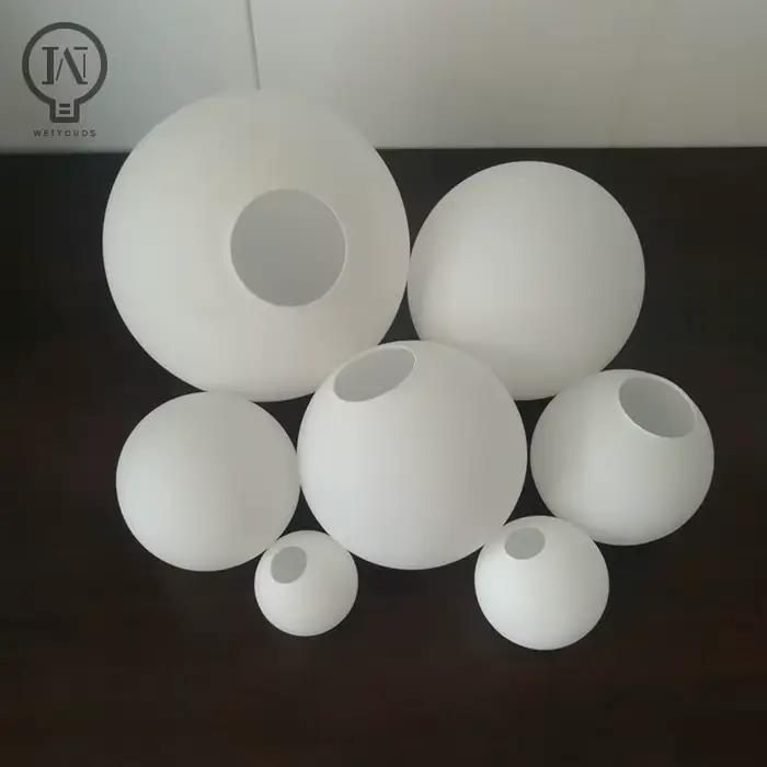 Abat-jour en verre blanc, abat-jour Globe laiteux, couvercle de lumière rond D10cm D12cm D15cm D20cm