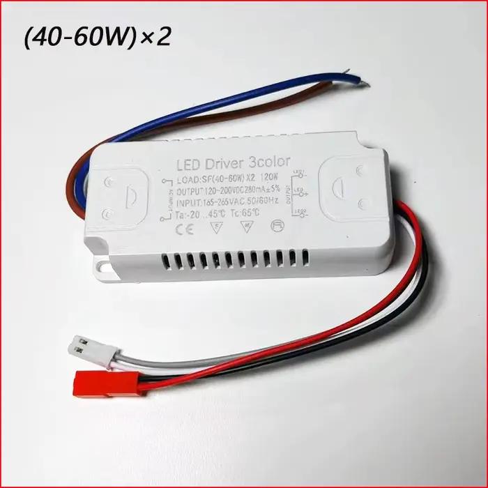 Driver LED 3 couleurs 40-60W×2/60-80W×2 pour bande LED à courant constant, entrée d'alimentation AC1