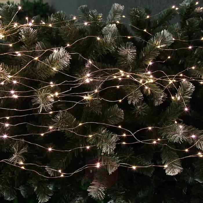 120M 1200LED s fil d'argent fée chaîne lumières Wateproof brancher pour arbre en plein air noël vaca