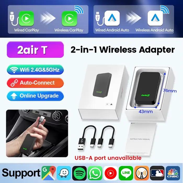CarlinKit 5.0 & CarlinKit 4.0 sans fil CarPlay Android Auto Waze musique Spotify Auto pour Audi Golf