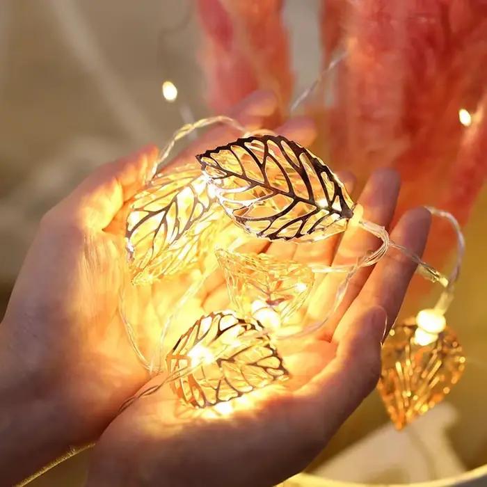 10/20 LED s fée chaîne lumières feuilles guirlande lampe pour Festival salon mariage décoration de n