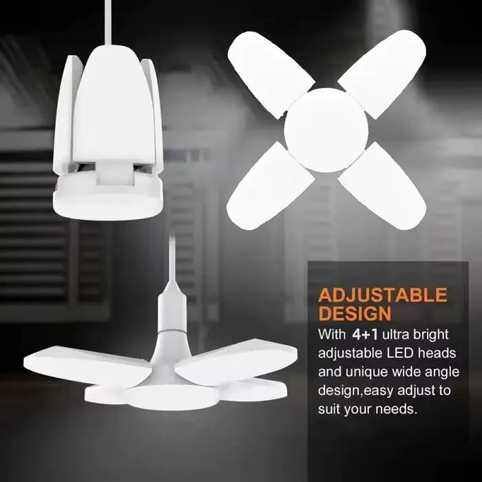 Ampoule LED pliable en forme d'éventail E27, AC 85-265V/220V, pour maison, salon, entrepôt, Garage,