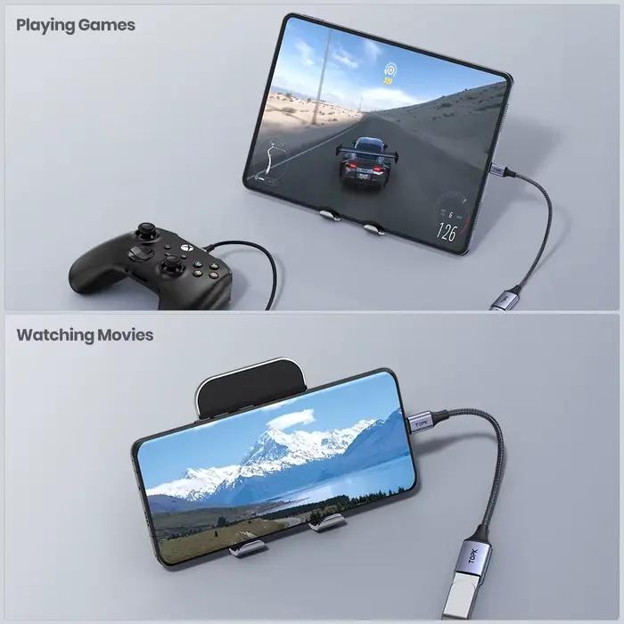 TOPK USB C à USB A Dapter OTG Câble Type C Mâle à USB 3.0 2.0 Femelle Câble pour MacBook Pro Samsung