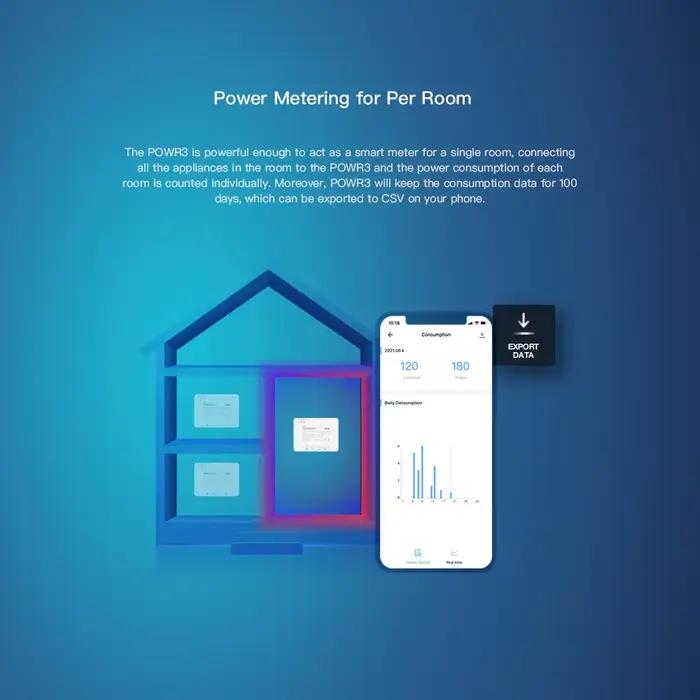 SONOFF-Commutateur intelligent POW R3, mesure de puissance 25A, WiFi, protection contre les surcharg