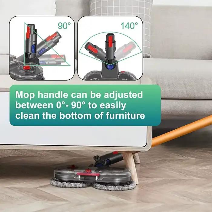 Tête de vadrouille pour aspirateur Dyson V7 V8 V10 V11 V15, fixation de vadrouille électrique avec r