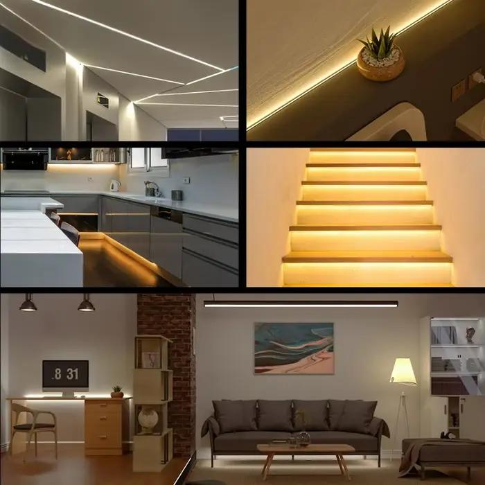 Bande lumineuse LED 5V USB avec interrupteur Décoration Bande étanche pour maison Rétro-éclairage 1M