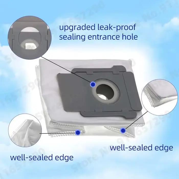 Sac à poussière avec filtre Hepa pour brosse latérale principale, pièces de rechange pour aspirateur