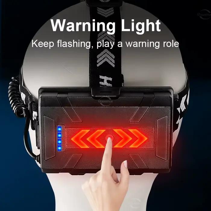 8000LM lampe frontale puissante USB Rechargeable phare lampe de poche grande ouverture XHP360 LED la