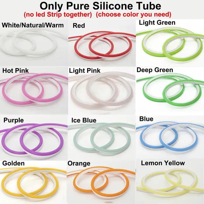 0.5-10m 6mm 8mm Silicone néon bande Tube pliable séparé nouvellement Flexible pour bricolage LED ens