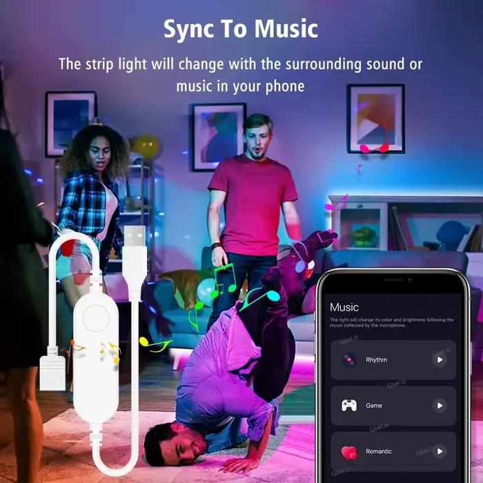Tuya – bandes lumineuses Led RGB Wifi USB, 5V, ZigBee, pour TV, SMD5050, éclairage intelligent, fonc