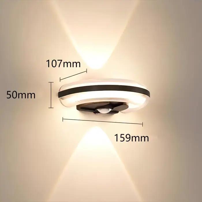 LED applique murale extérieure IP65 étanche en aluminium monté en Surface moderne haut vers le bas a