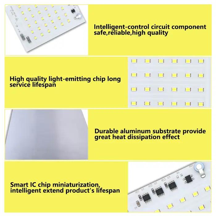 LED COB lampe perle 10W 20W 30W 50W 100W 150W 200W AC 220V Smart IC pas besoin de pilote bricolage p