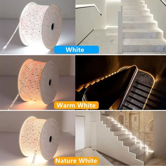 Bande lumineuse LED pour l'extérieur, étanche IP67, 220 V, 2835 120/240 gible/M 1M-30M