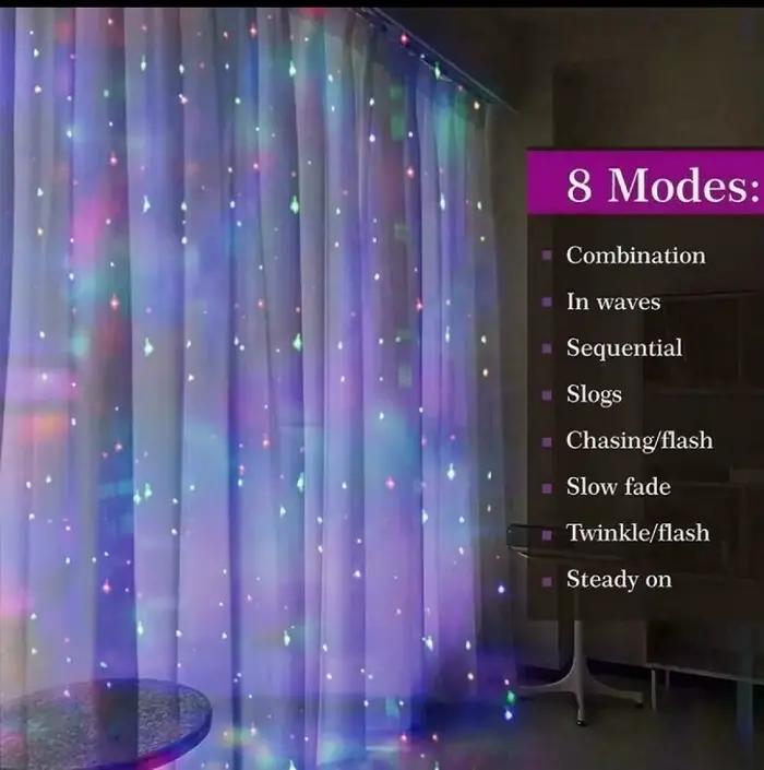 Guirlande lumineuse rideau LED 3M, guirlande lumineuse féerique de noël, lumières de glaçons pour fê