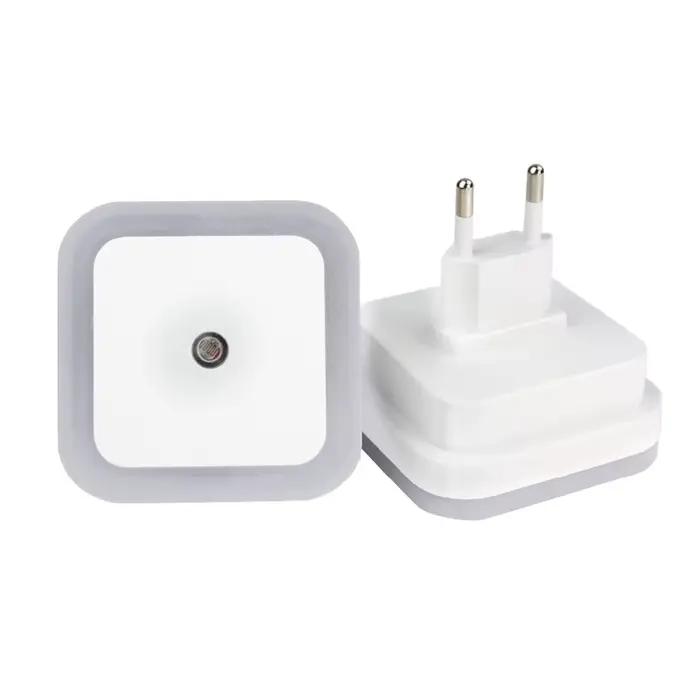 Capteur sans fil LED veilleuse prise ue US Mini veilleuses carrées pour bébé enfants salon chambre c